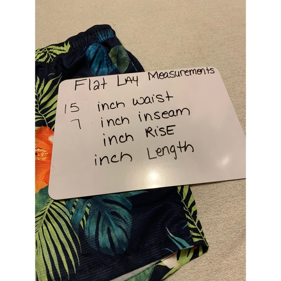 Matix Blue Hawaiian Floral Pockets NWOT Small Mens Swim Trunks Shorts - Picture 3 of 8